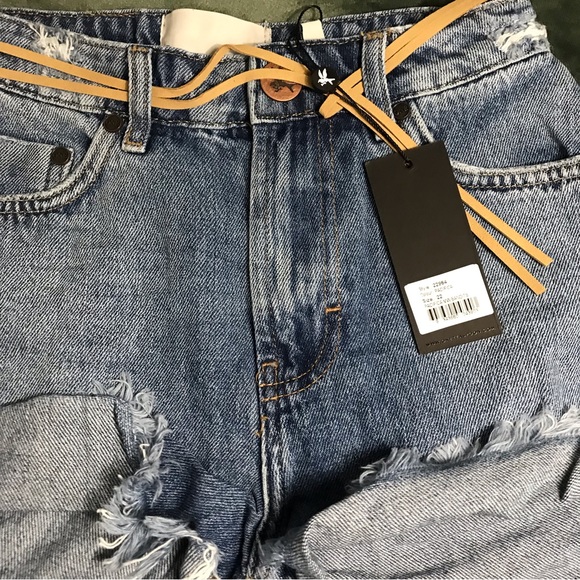 ONE TEASPOON PACIFICA BANDITS BLUE DENIM SHORTS Size 24 Style 22964 100% COTTON - Picture 15 of 15